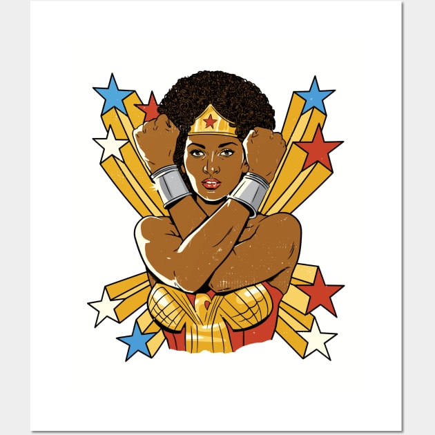 Pam Grier Action Hero Wall Art by ObiPatricKenobi